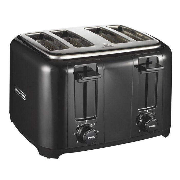 4-Slice Extra-Wide Slot Toaster With Shade Selector, Toast Boost, Auto-Shutoff & Cancel Button, Black