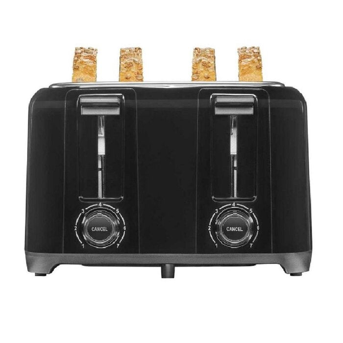 4-Slice Extra-Wide Slot Toaster With Shade Selector, Toast Boost, Auto-Shutoff & Cancel Button, Black