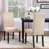 Set of 2 - Prospe Linen Upholstered Dining Chairs, Beige (#K2080)