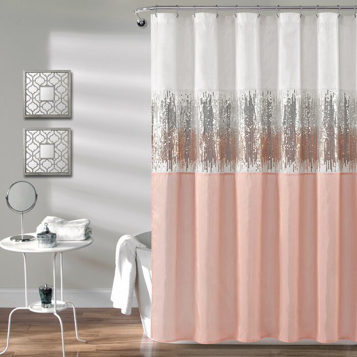 72" W x 72" L Pruneda Striped Single Shower Curtain