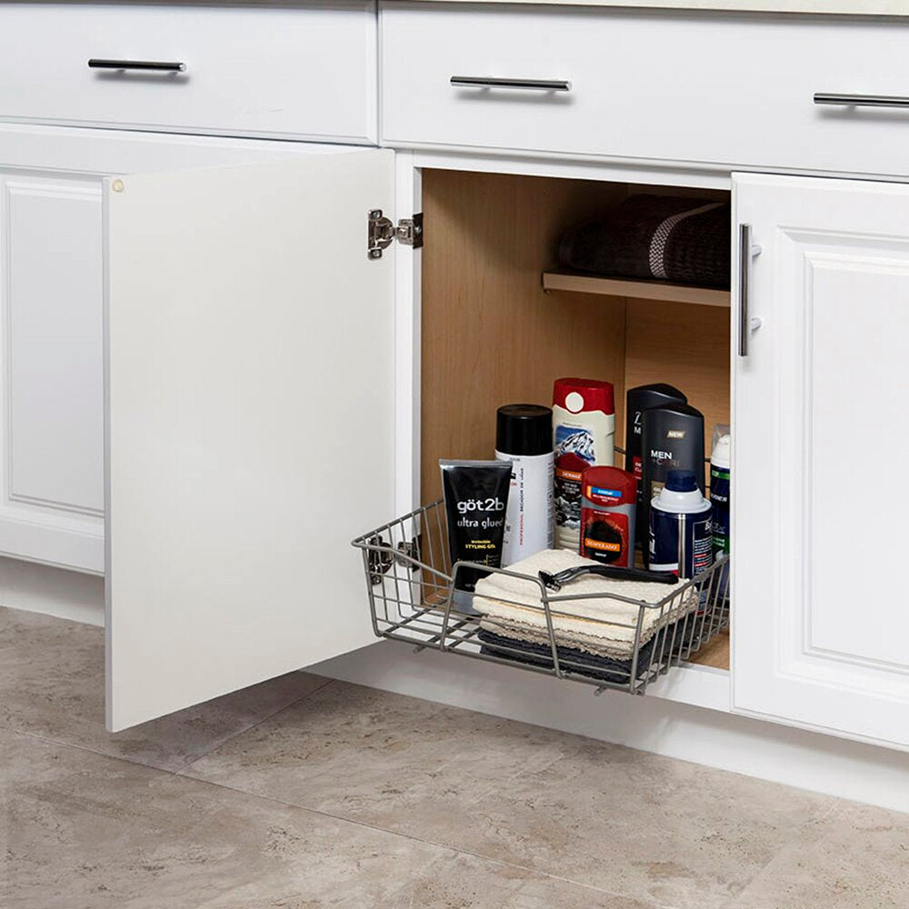 5" H x 13.5" W x 20.5" D Nickel Pull Out Drawer SC739