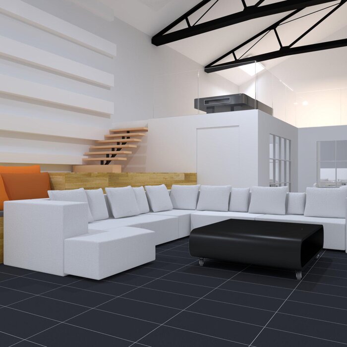 1 Box + 3 Tiles - Pure Science 12" x 24" Porcelain Wall and Floor Tile, Charcoal - Approximately 24 Square Feet(#K5328)