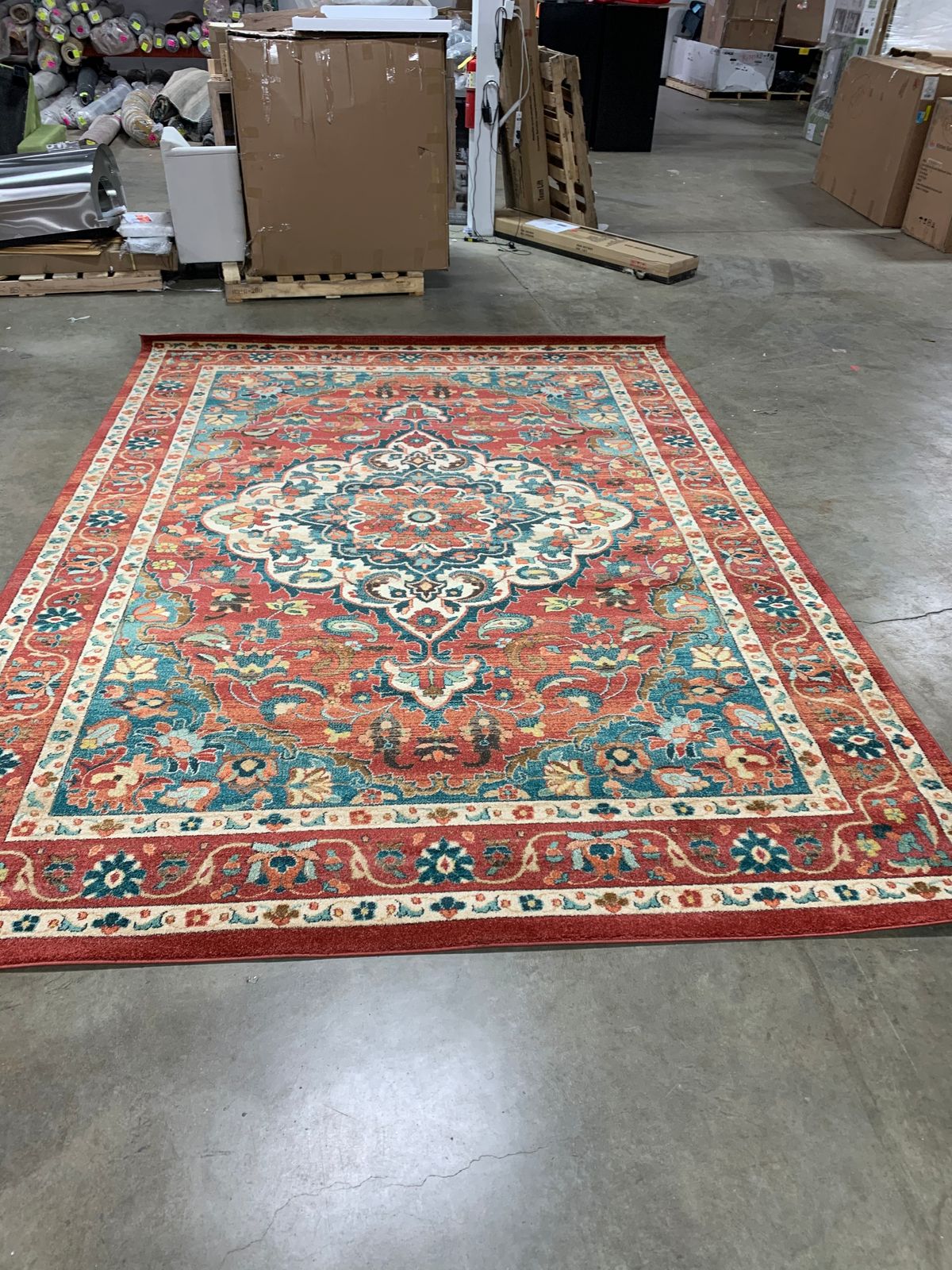 Bashian Buckingham Rust 9’4” x 13’ Area Rug ERUG302