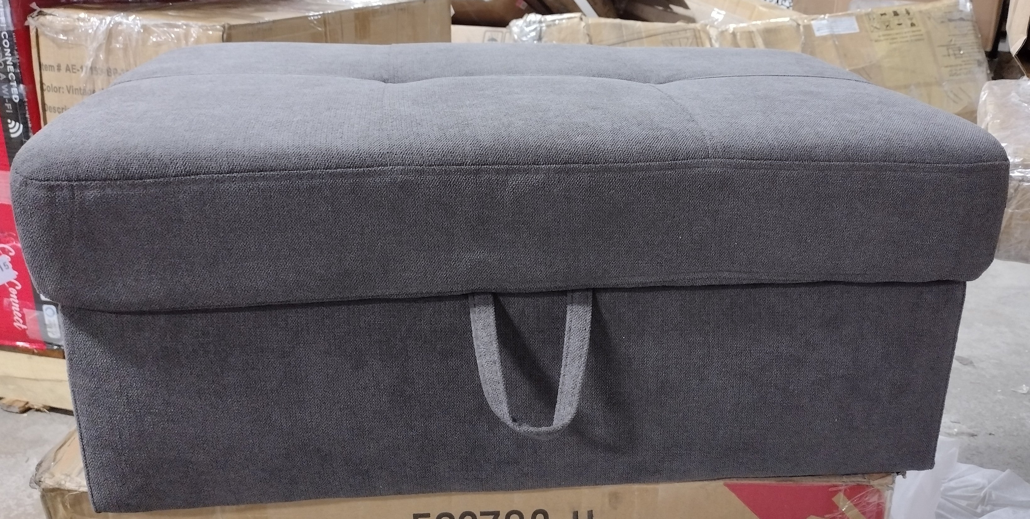 Black/Grey Ottoman