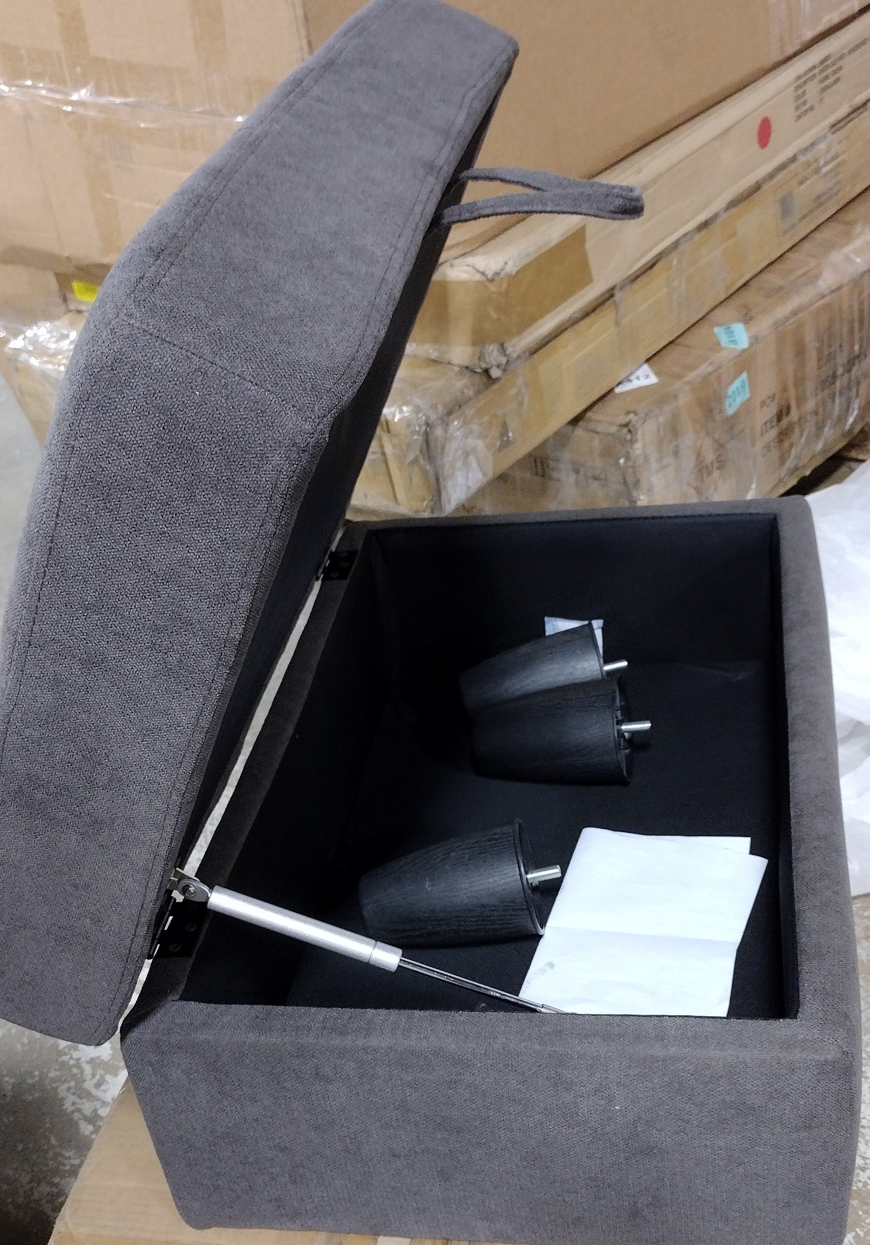Black/Grey Ottoman