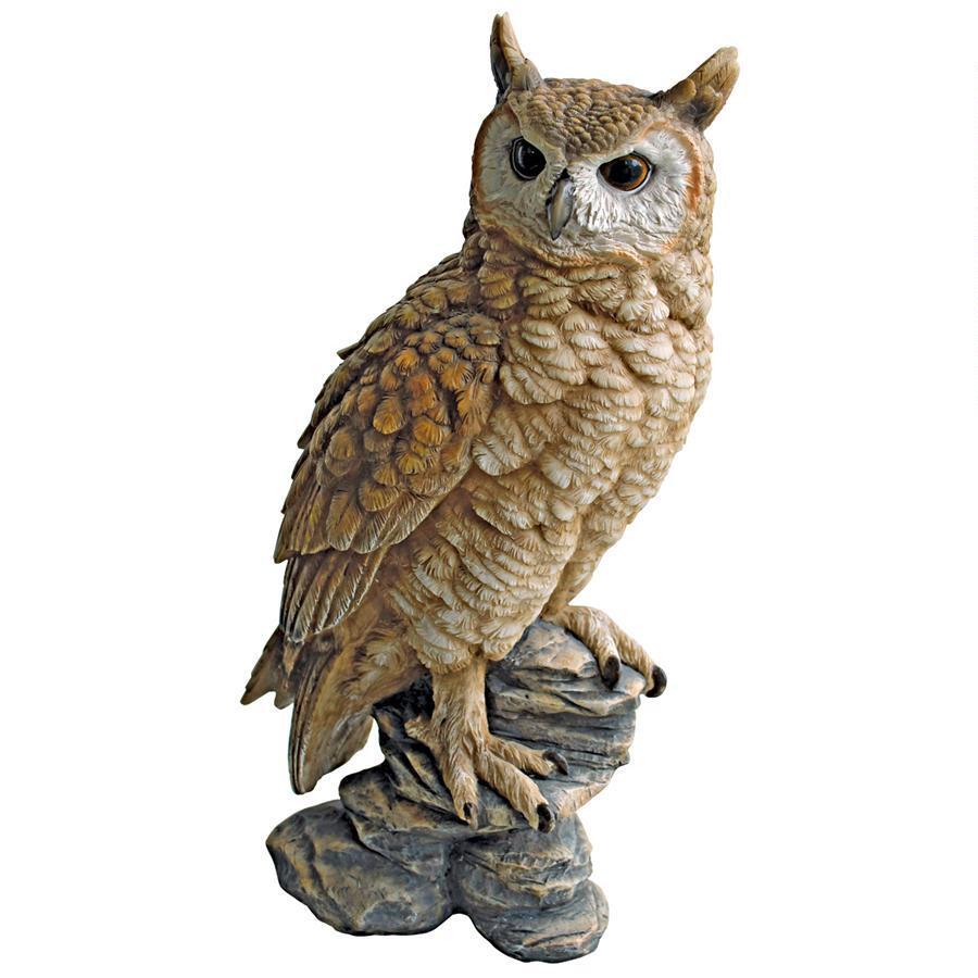 17" Perching Forest Owl Statue (#K2435)