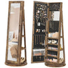 Rustic Brown Quakertown 21.3'' Wide Jewelry Armoire with Mirror