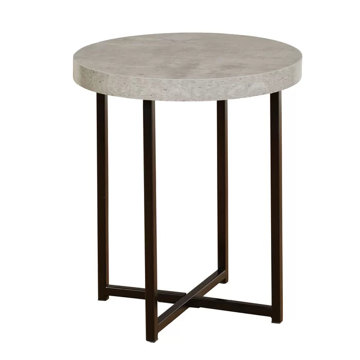 Quan 22.1'' Tall Cross Legs End Table