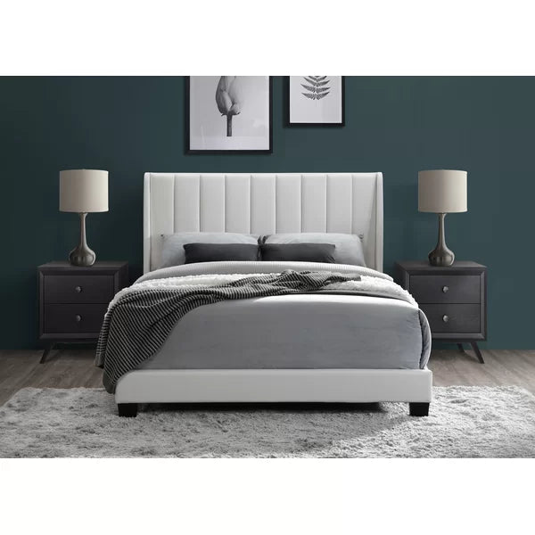 White Queen Low Profile Standard Bed