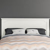 Queen White Fusion Full/Queen Panel Headboard (#HA599)