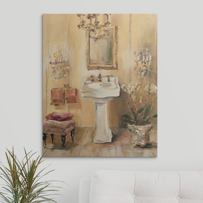 30" H x 24" W x 1.5" D Quiet French Bath French Bath III by Marilyn Hageman - Print KB1257-A4-B2-P1