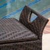 Brown Quinto Wing Wicker Storage Bench MG394
