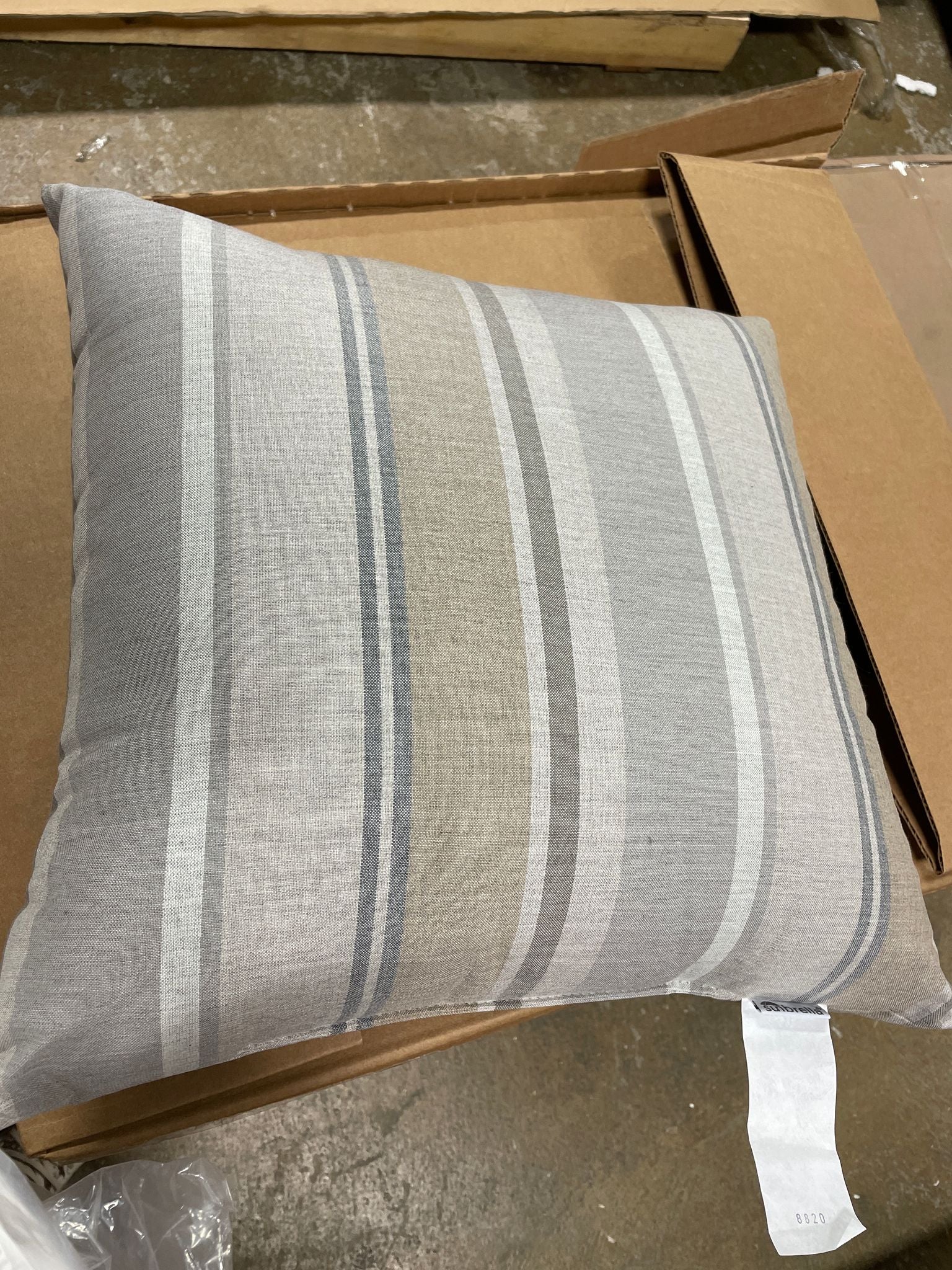20" H x 20" W Gray/Light Gray Daucourt Outdoor Square Pillow Cover & Insert (SET OF 3) CA486