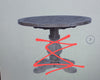 42'' Pine Solid Wood Pedestal Dining Table Top
