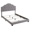 Home Meridian Smoke Grey Camelback King Upholstered Bed 7324