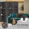Black Rahem 106.3'' W x 71'' H 6 - Panel Bamboo/Rattan Folding Room Divider