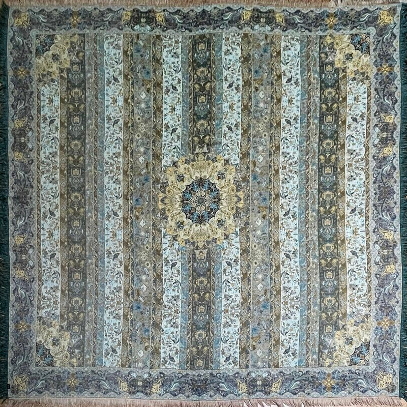 80" X 80" Rain Forest Boiled Wool Throw