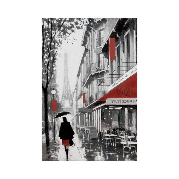 12" H x 8" W x 0.75" D Rainy Paris I by E.A. Orme - Wrapped Canvas Painting