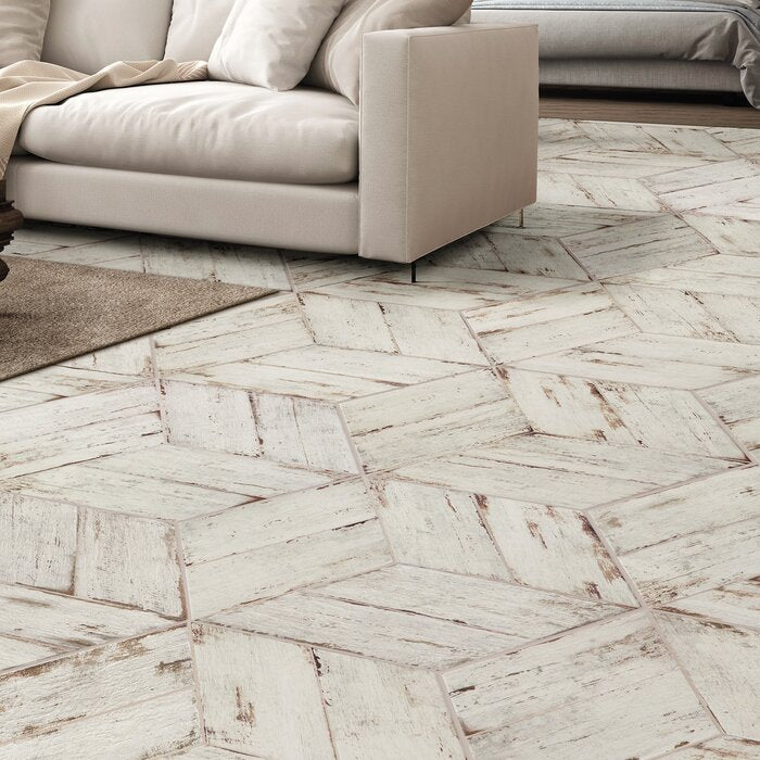 1 Box - Rama 7" x 16" Porcelain Wood Look Wall & Floor Tile - 11 Square Feet (#K5056)