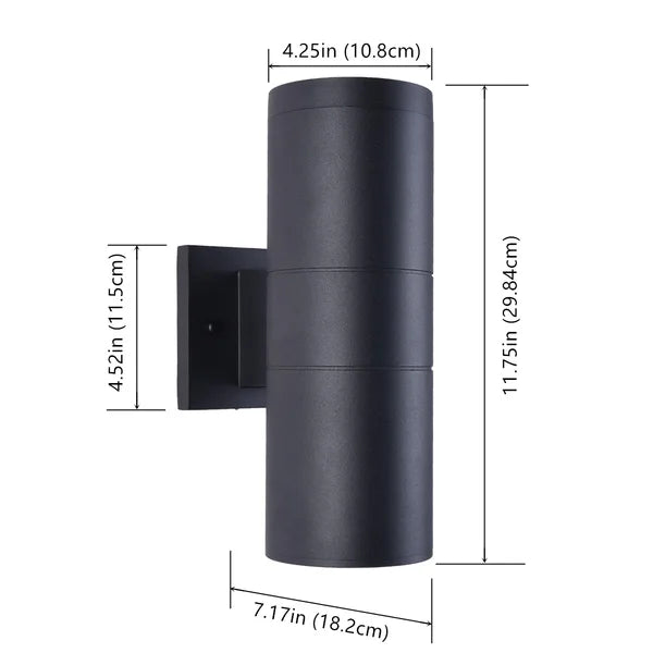 Ramage Matte Black 2 - Bulb 11.75'' H Outdoor Wall Lantern (Set of 4)