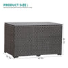 Black Rattaner 150 Gallons Gallon Water Resistant Wicker Deck Box