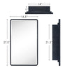 27.5'' x 16.5'' Black Recessed Framed Medicine Cabinet