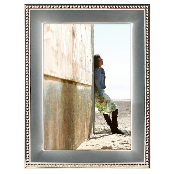 5" x 7" Silver Rectangle Metal Picture Frame, (Set of 2)