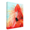 Red Flamingo On Blue by Carla Kurt - Wrapped Canvas Print 32 x 24 x 2