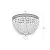 Malibu 15 Inch 3 Light Flush Mount by Regina Andrew CYB677