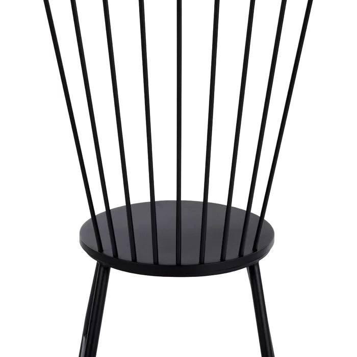 Remy Windsor Back Side Chair in Black