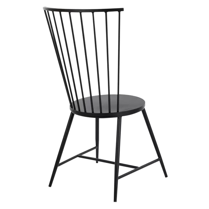 Remy Windsor Back Side Chair in Black