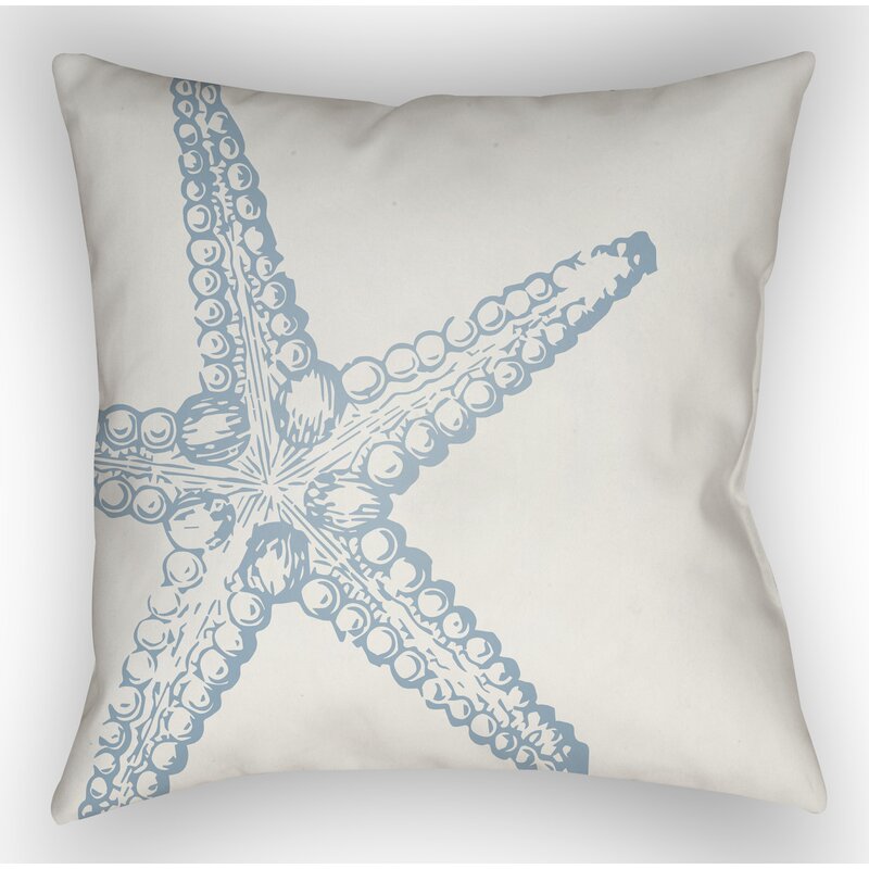 18" H x 18" W x 4" D Light Blue Renteria Outdoor Square Pillow Cover & Insert