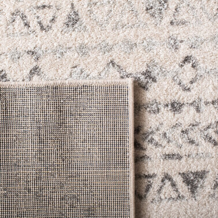 2' x 5' Rentz Southwestern Area Rug in Ivory/Gray