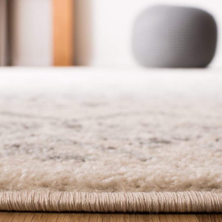 2' x 5' Rentz Southwestern Area Rug in Ivory/Gray
