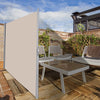 Retractable Folding Side Polyester Privacy Screen, Beige - 71