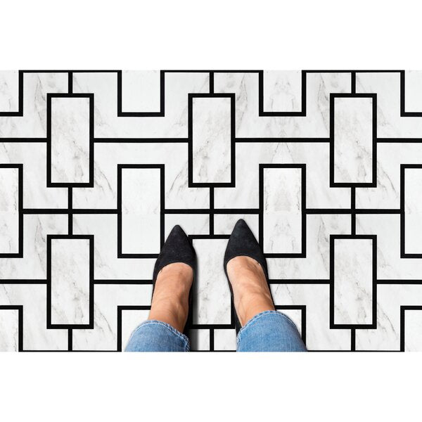 Black Marble Retro 12" x 12" x 1.5mm Luxury Vinyl Tile (Part number: RTFTV61220) (Set of 3) pt909
