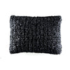 Black Ribbon Knit Rectangular Pillow Cover & Insert, 14' x 20' x 4', (Set of 2)