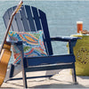 Ridgeline Solid Wood Folding Adirondack Chair, Navy Blue (#752)