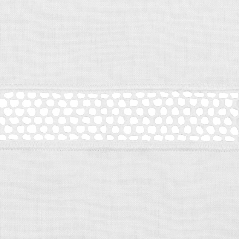 108" x 108" White Riley Solid Color Linen Square Tablecloth