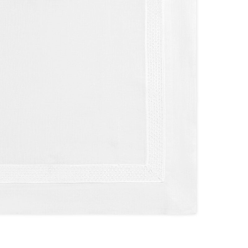 108" x 108" White Riley Solid Color Linen Square Tablecloth