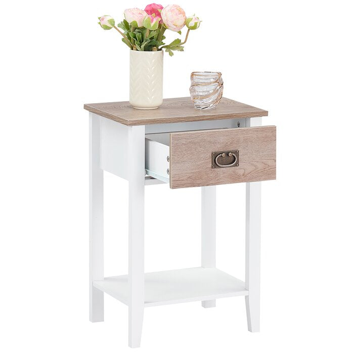 Oak/White Ringgold Steel Nightstand (Set of 2)