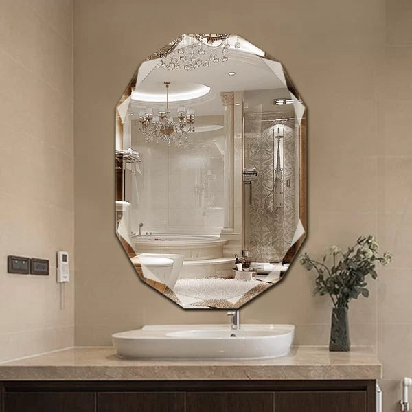 36" x 30" Risborough Glam Bathroom Mirror