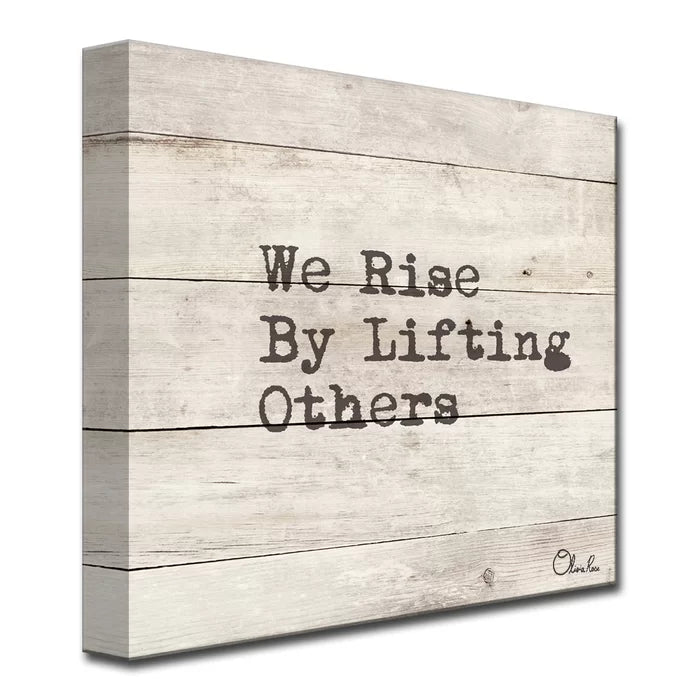 Rise by Olivia Rose - Wrapped Canvas Textual Art, 12" H x 12" W x 1.5" D
