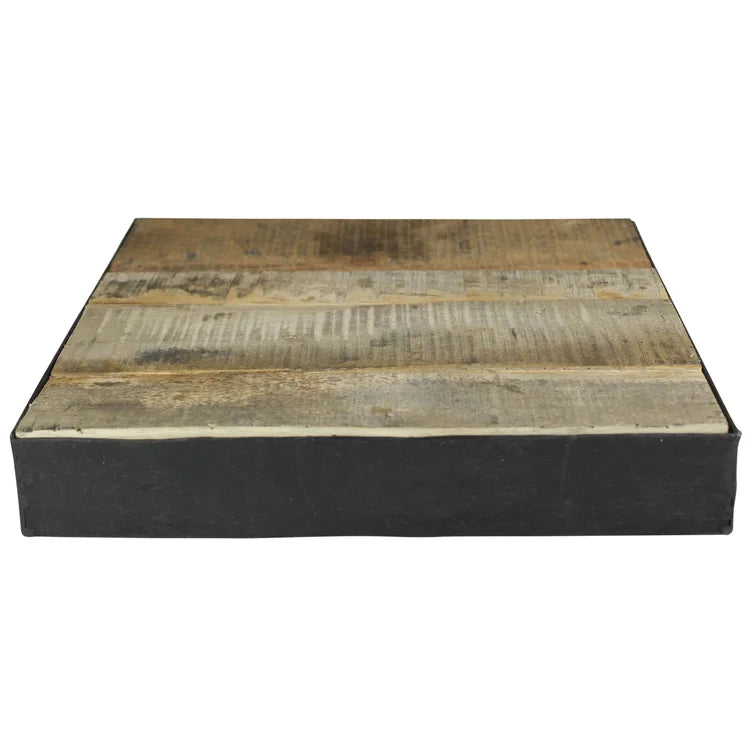 2" H x 12" L x 12" W Riser with Square Shape and Metal Band