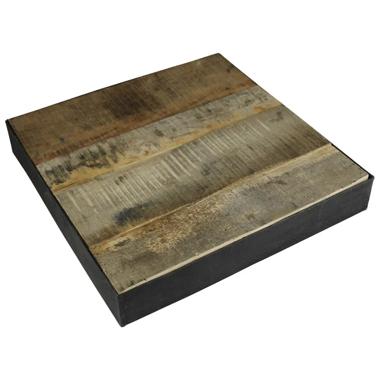 2" H x 12" L x 12" W Riser with Square Shape and Metal Band