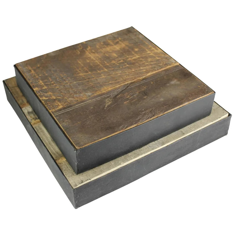 2" H x 12" L x 12" W Riser with Square Shape and Metal Band