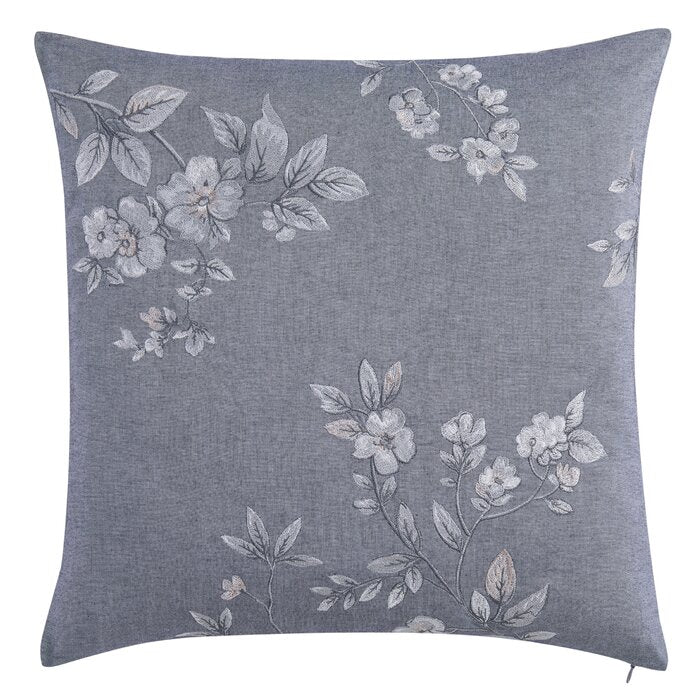 Riva Embroidered Cotton Throw Pillow EE903