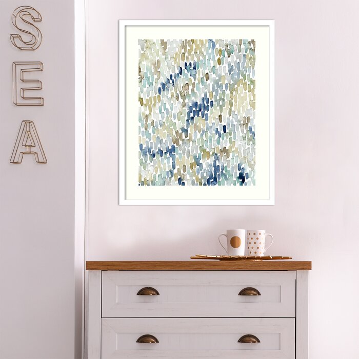 25" H x 21" W River Wavelets I by Grace Popp Picture Frame Painting