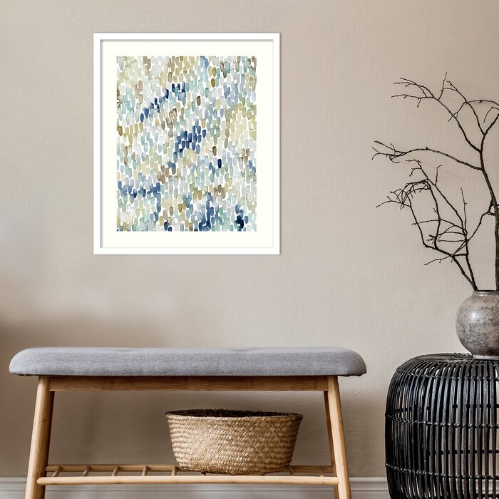 25" H x 21" W River Wavelets I by Grace Popp Picture Frame Painting