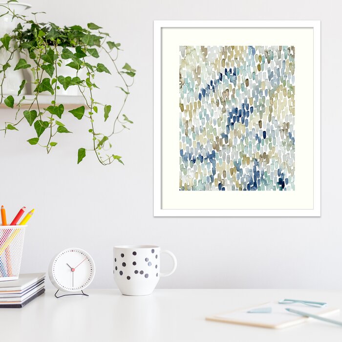 25" H x 21" W River Wavelets I by Grace Popp Picture Frame Painting
